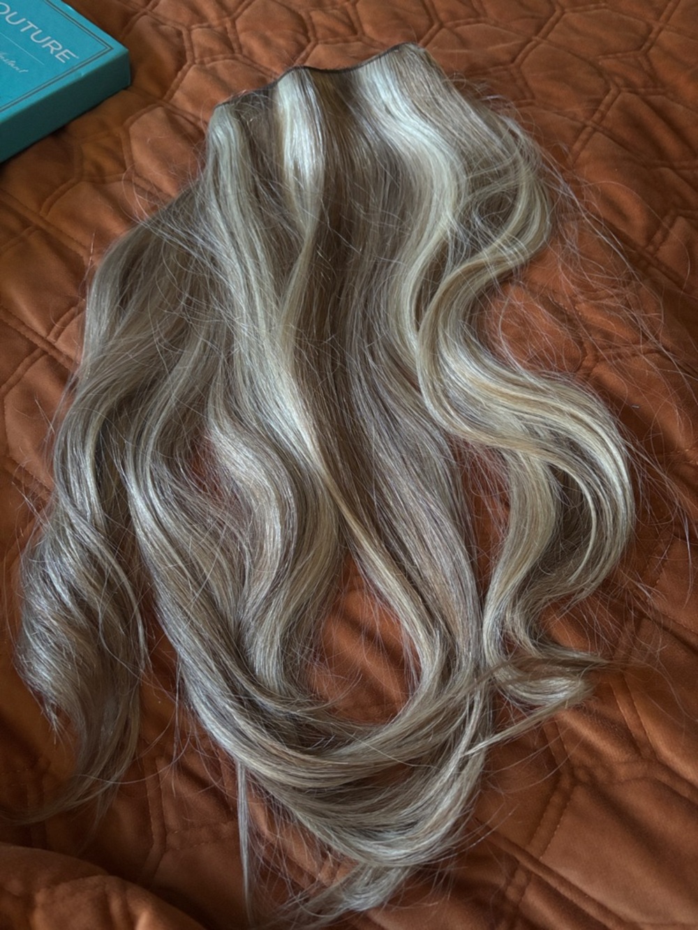 20" Couture Halo Extensions - Blonde Mix Remy Human Hair